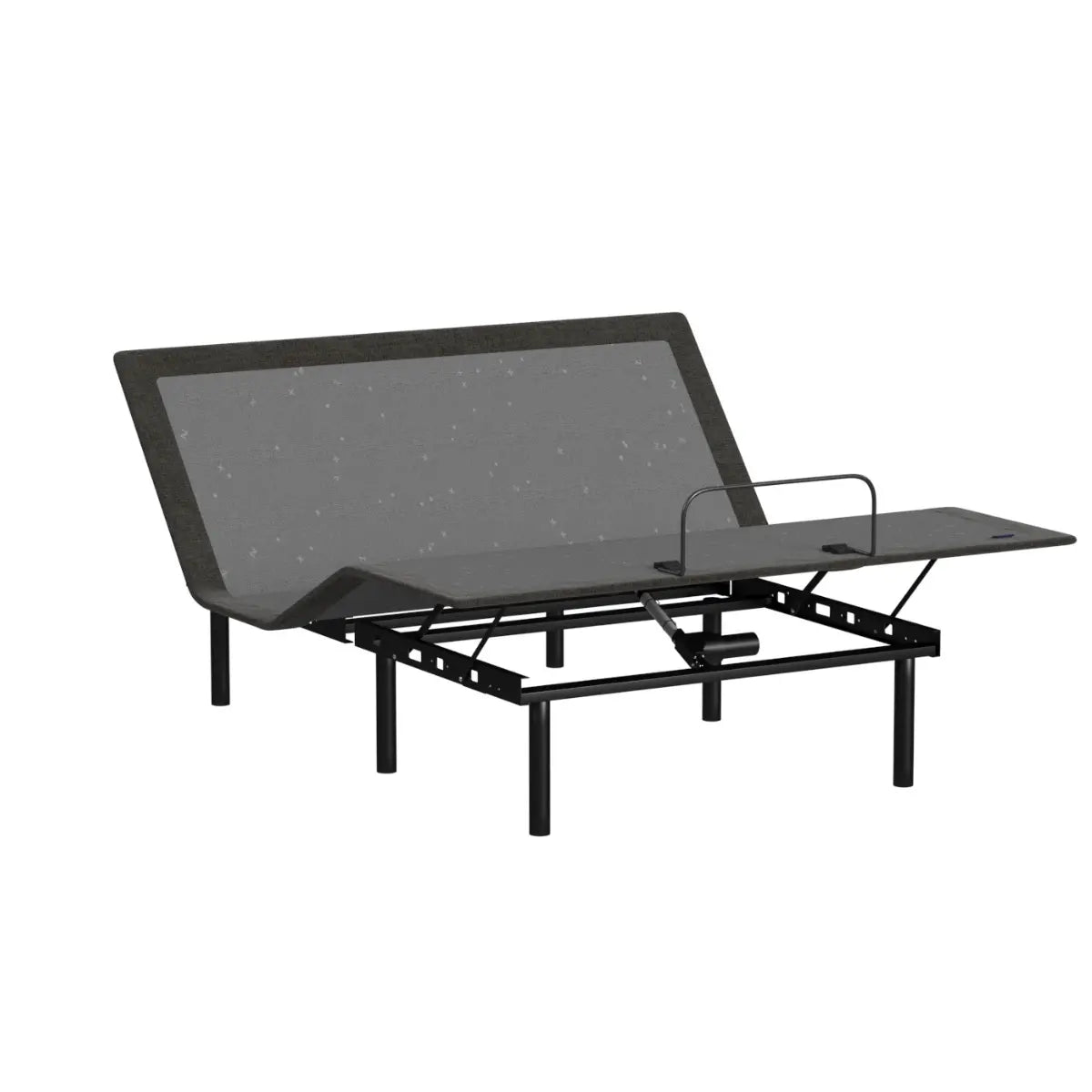 Black adjustable base on a white background