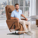 A man using the Circa Zero Gravity Swivel Chair by Human Touch in espresso | Relax The Back