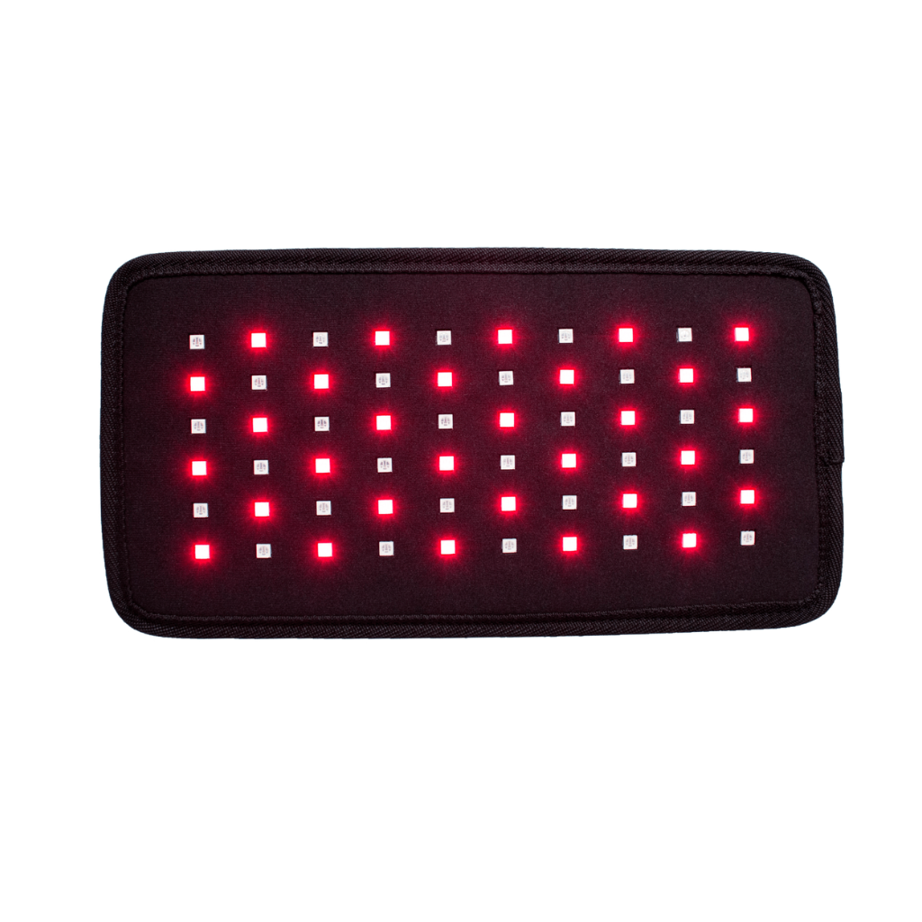 dpl® Back and Body Flex Pad with red LED lights on a white background