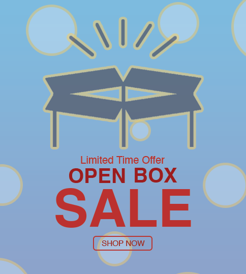 Open Box clearance sale event banner
