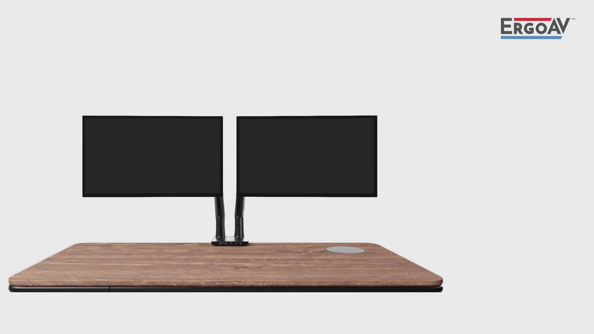Load video: ErgoLink Dual Monitor Mount PDP Video