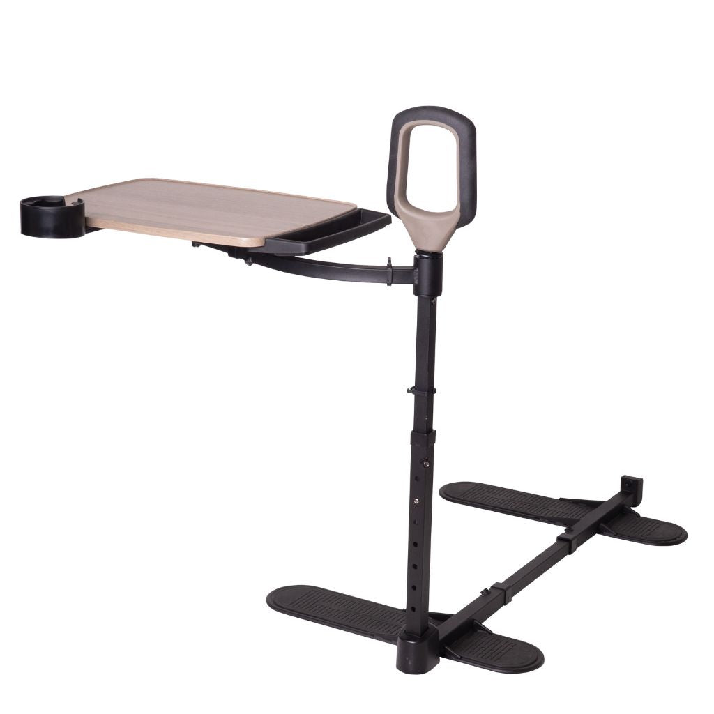 Adjustable tray on a white background