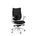 Onda Mid Back Office Chair by Via Seating in a grey frame with black copper mesh
