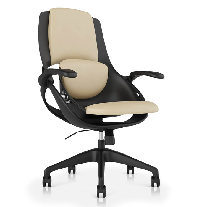 Axion Office Chair in leather in tan | Relax The Back