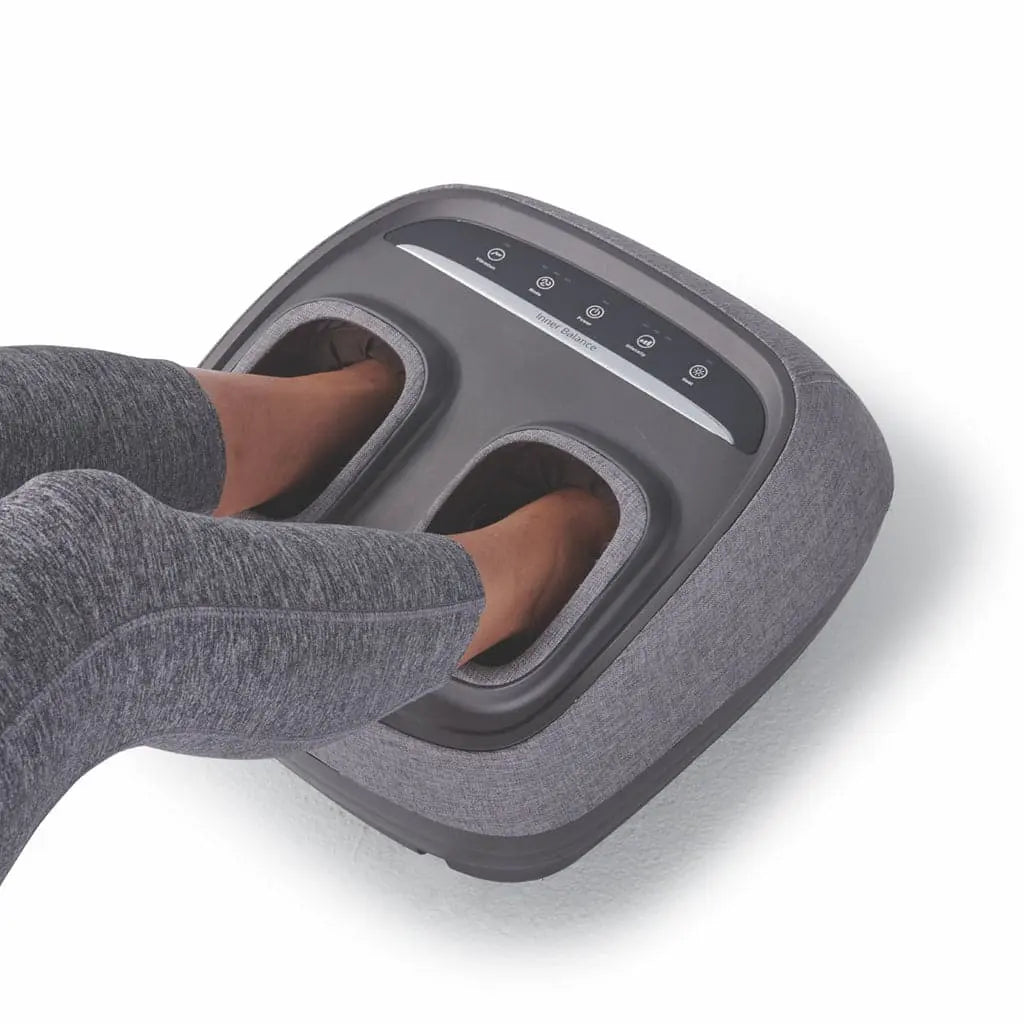 Arch Refresh Foot Massager with a model against a white background. 