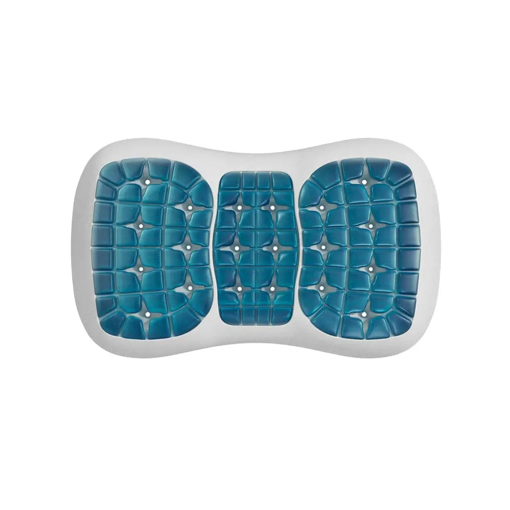 The image shows the Technogel®–memory-foam combination that adapts to the contours of your body in three dimensions. 