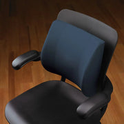 Contour Lumbar Back Cushion shown on a black office chair | Relax The Back