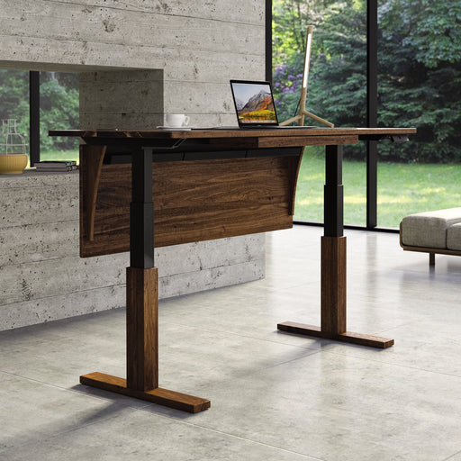 Invigo Sit Stand Desk in Walnut