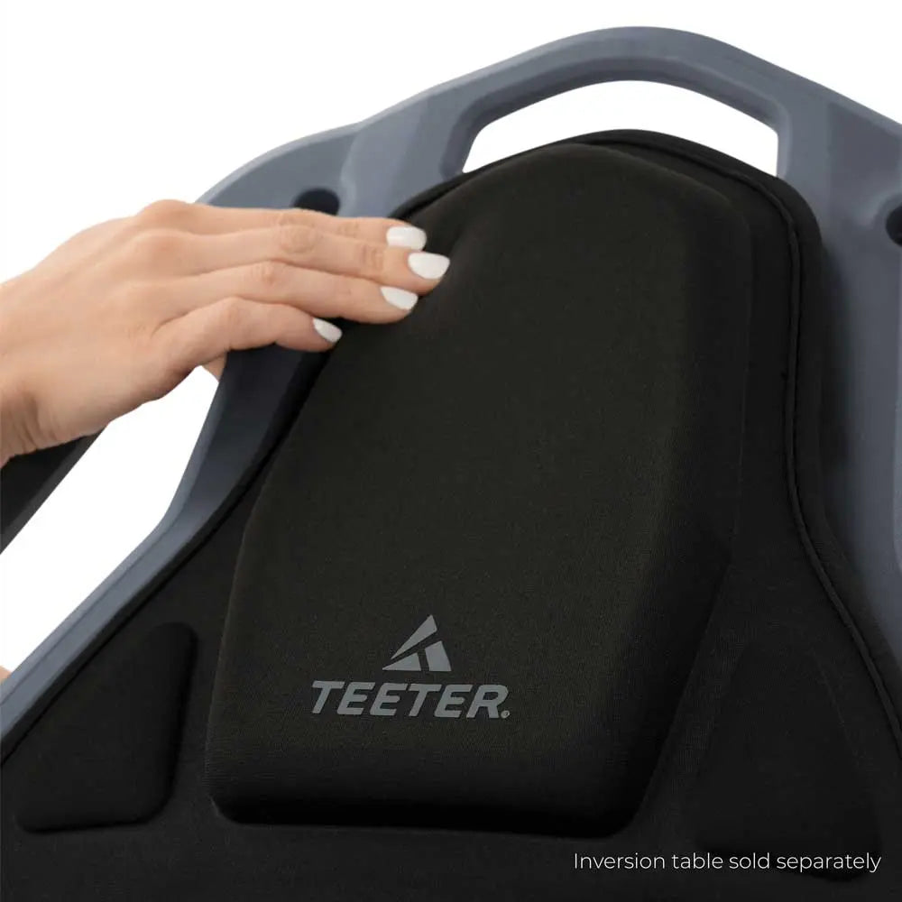 Teeter's FitSpine Comfort Cushion with Heat and Vibration, showcasing a close-up of its foam design.