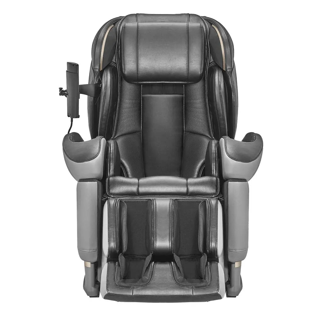 A frontal perspective of the black JP3000 Massage Chair.