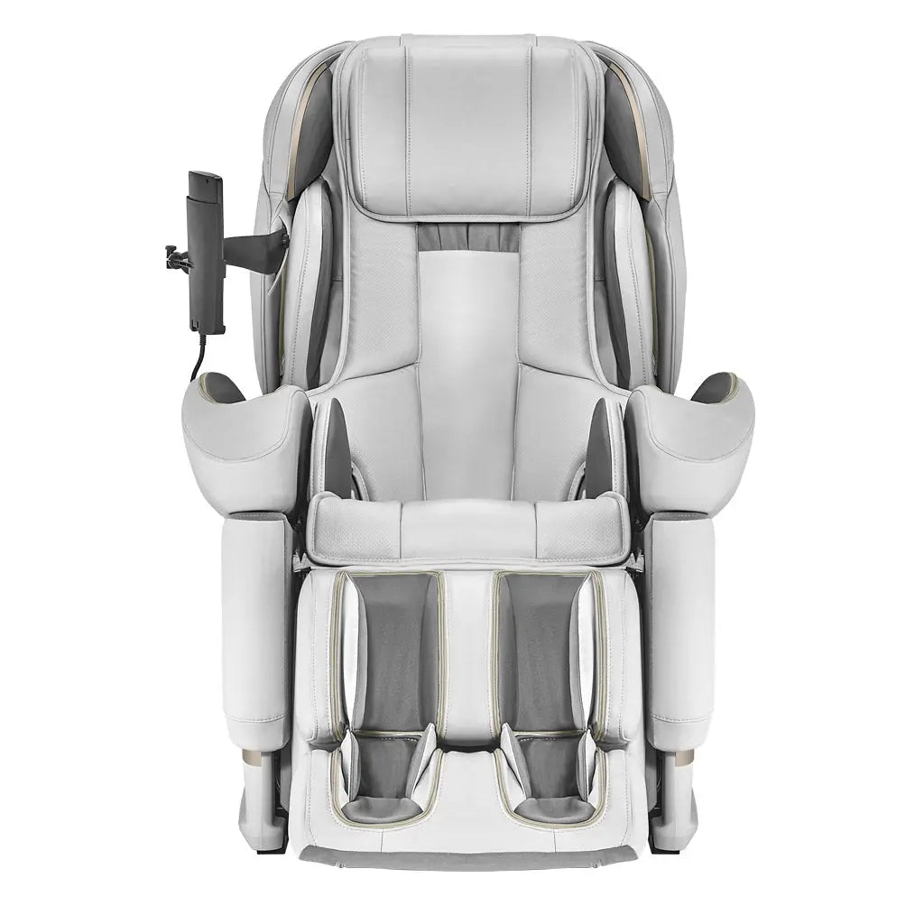 A frontal perspective of the white JP3000 Massage Chair.