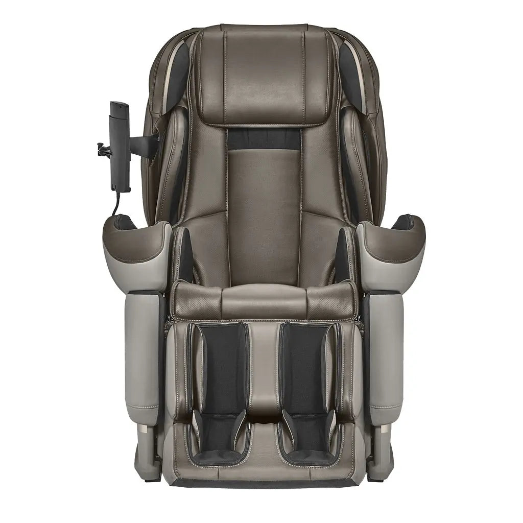A frontal perspective of the brown JP3000 Massage Chair.