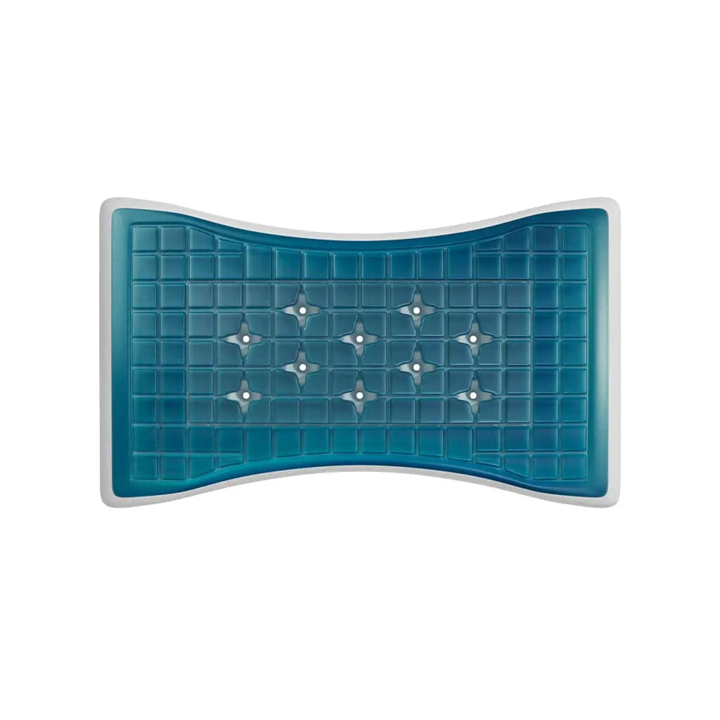 The Lab Pillow by Technogel® reveals its internal gel structure in full view.