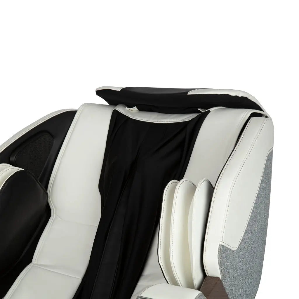 A view of the head pillow in the up position on the WholeBody® ROVE Massage Chair by Human Touch® on a white background