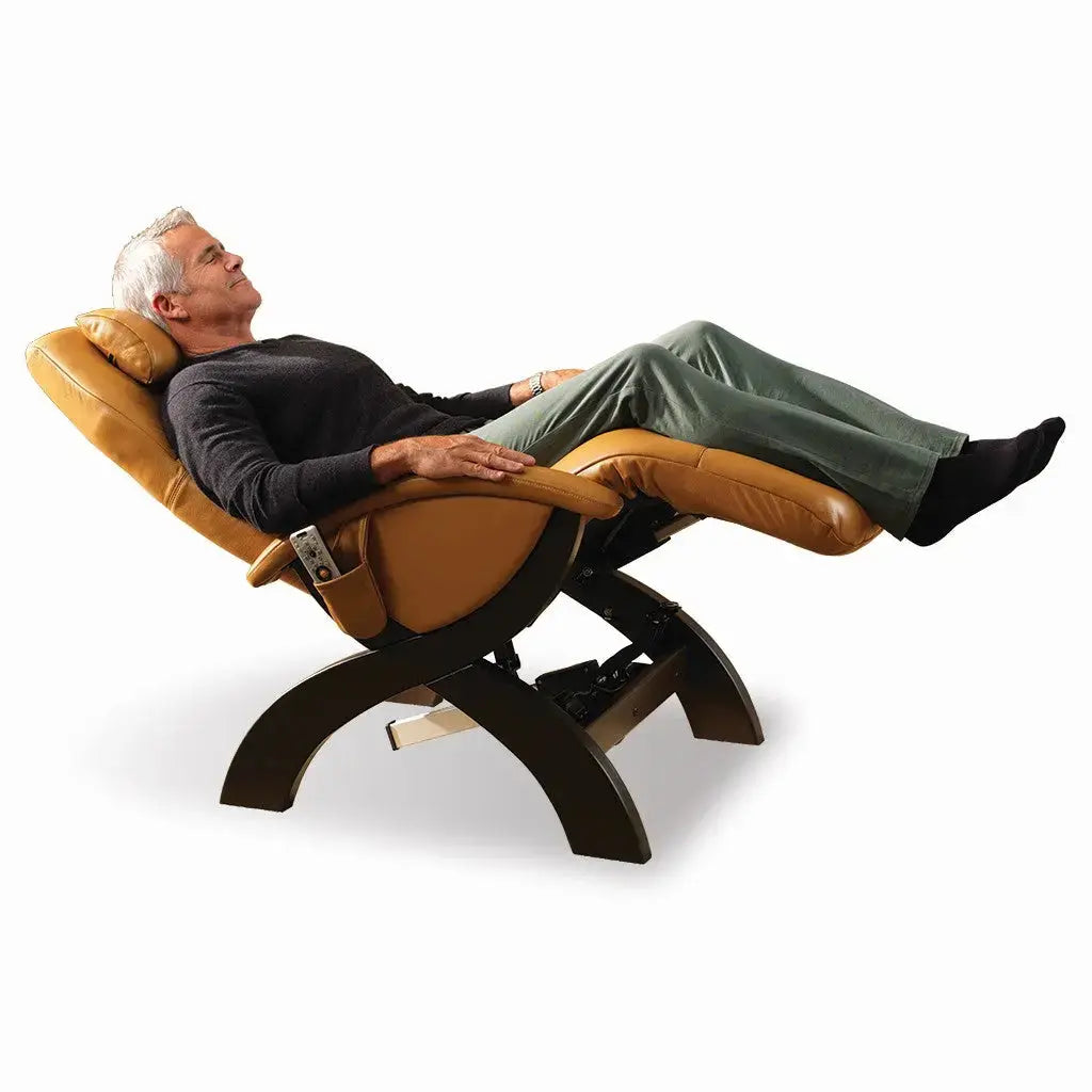 Man reclined back in the X-Chair Zero Gravity Recliner 3.0 in a white background