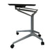 Side view of the X-Table Mobile Height Adjustable Desk by X-Chair in white