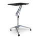 Side view of the X-Table Mobile Height Adjustable Desk by X-Chair in white