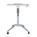 Front view of the X-Table Mobile Height Adjustable Desk by X-Chair in white