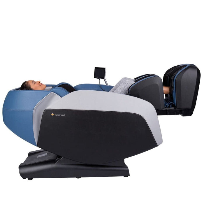 Side view of the Certus Massage Chair by Human Touch in the color blue