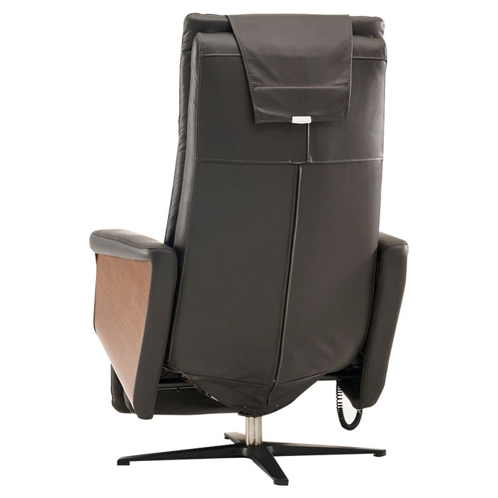 Back view of the Circa Zero Gravity Swivel Chair in espresso | Relax The Back