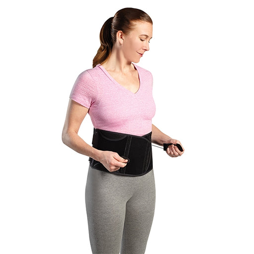 BodyMoves Back Brace Lumbar Support for men and women with Dual Adjustable  Straps and Breathable Mesh - helps relieve Lower Back Pain Spasm Strain
