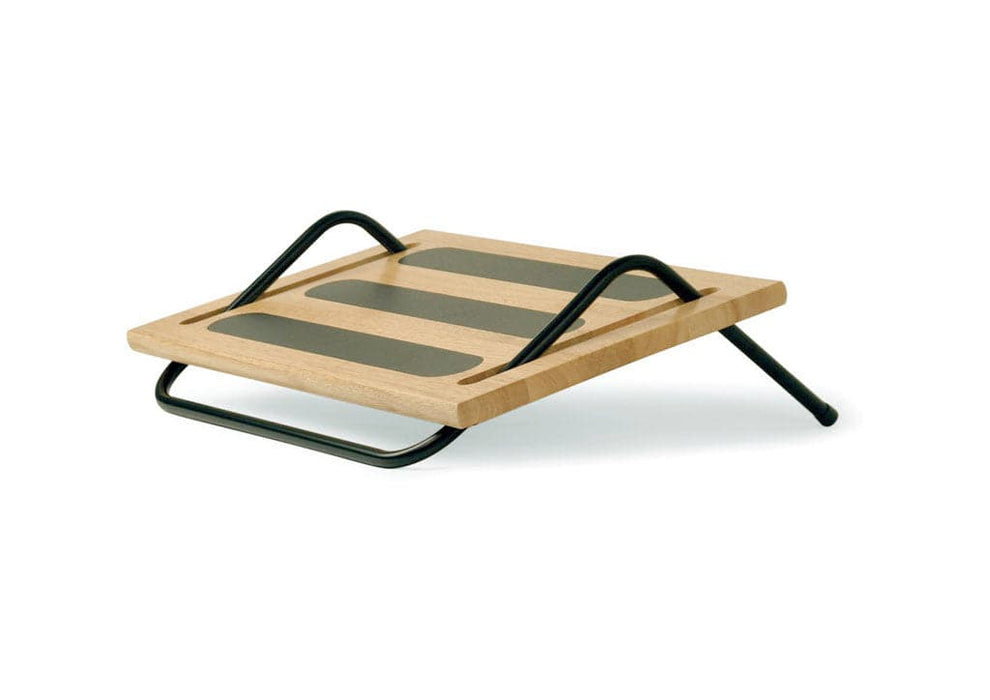 FR100 Tilting Foot Rest by Humanscale, natural wood finish
