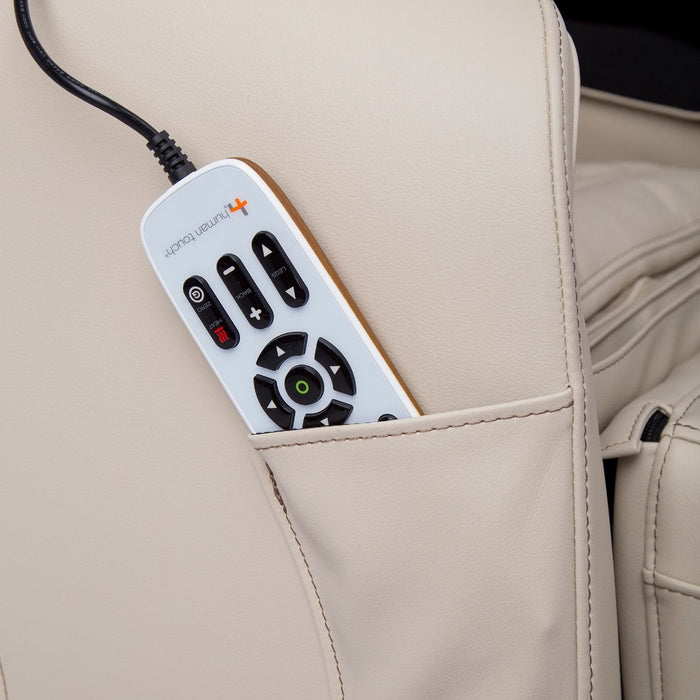 Close up the Quies Full Body Massage Chair's remote